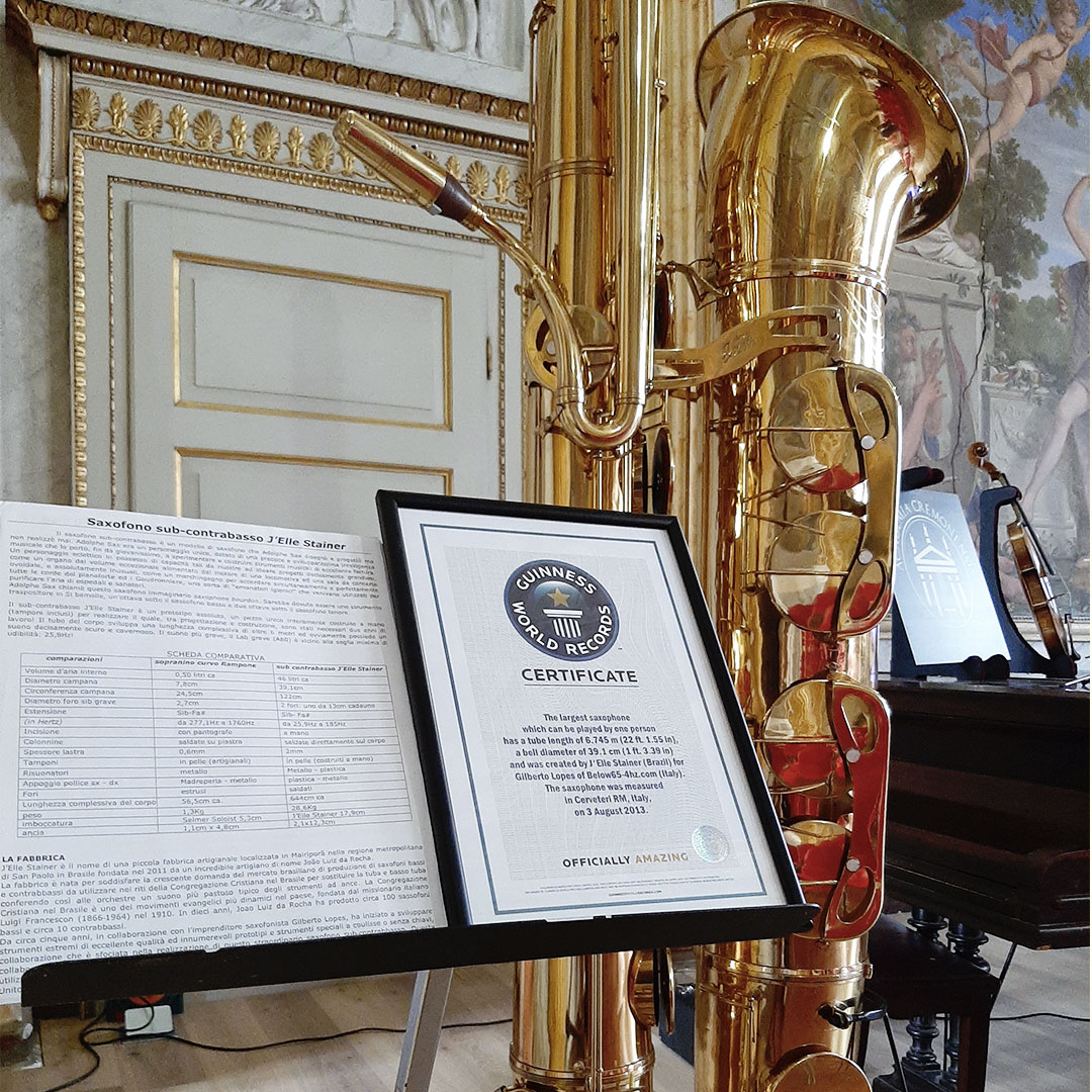 Maestro Berni Unveils the World's Largest Playable Saxophone at